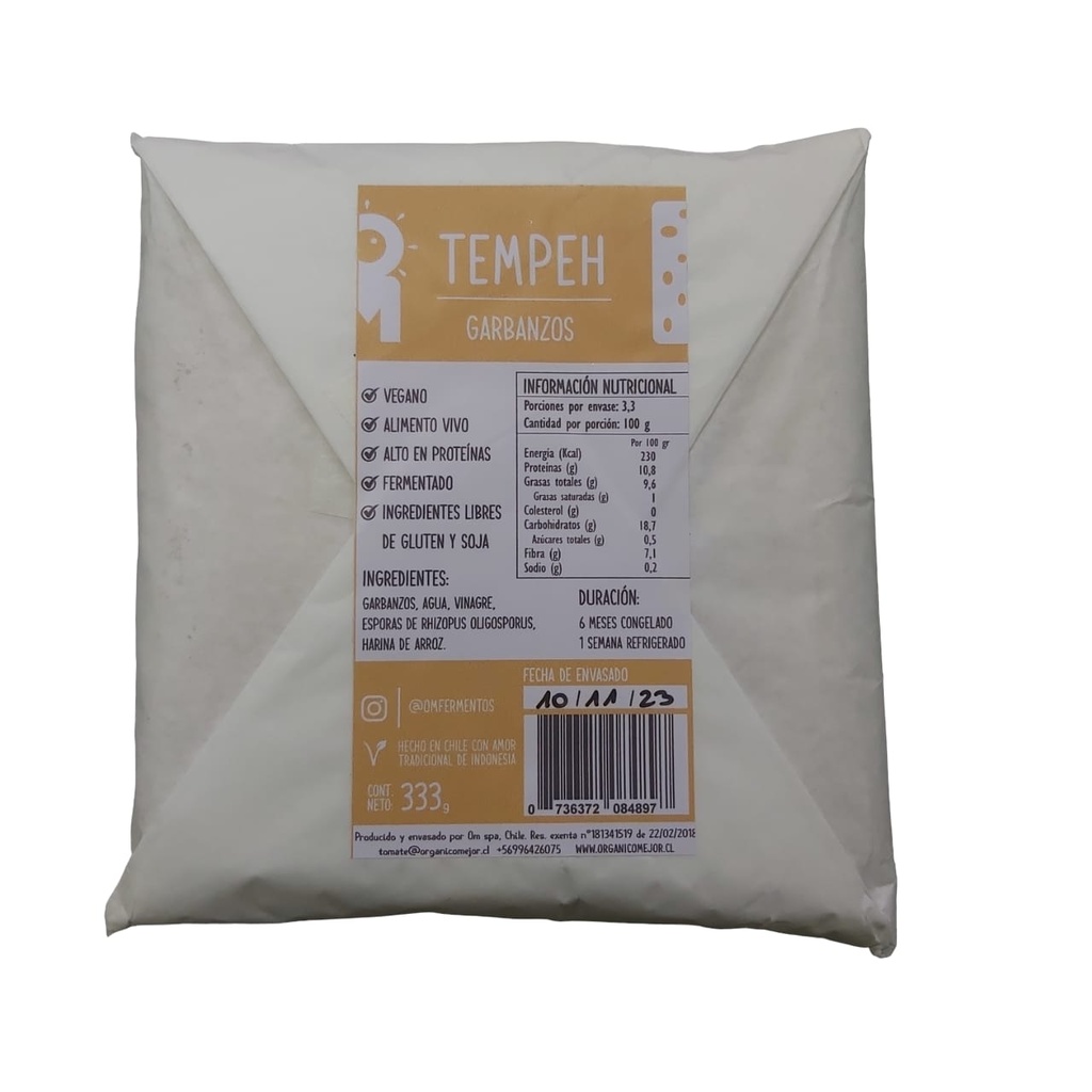 Tempeh tradicional garbanzo