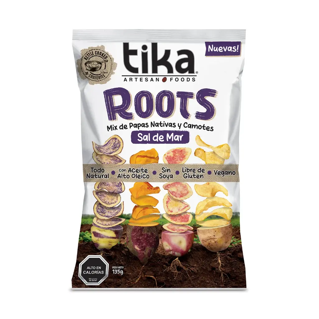 Papas Tika Roots Sal de mar 135gr