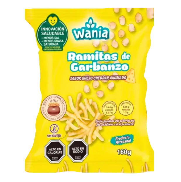 Ramitas de garbanzos sabor queso Wania