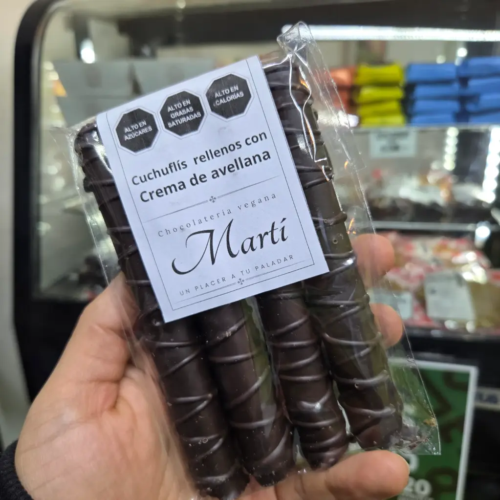 Cuchuflí relleno crema avellana/cacao