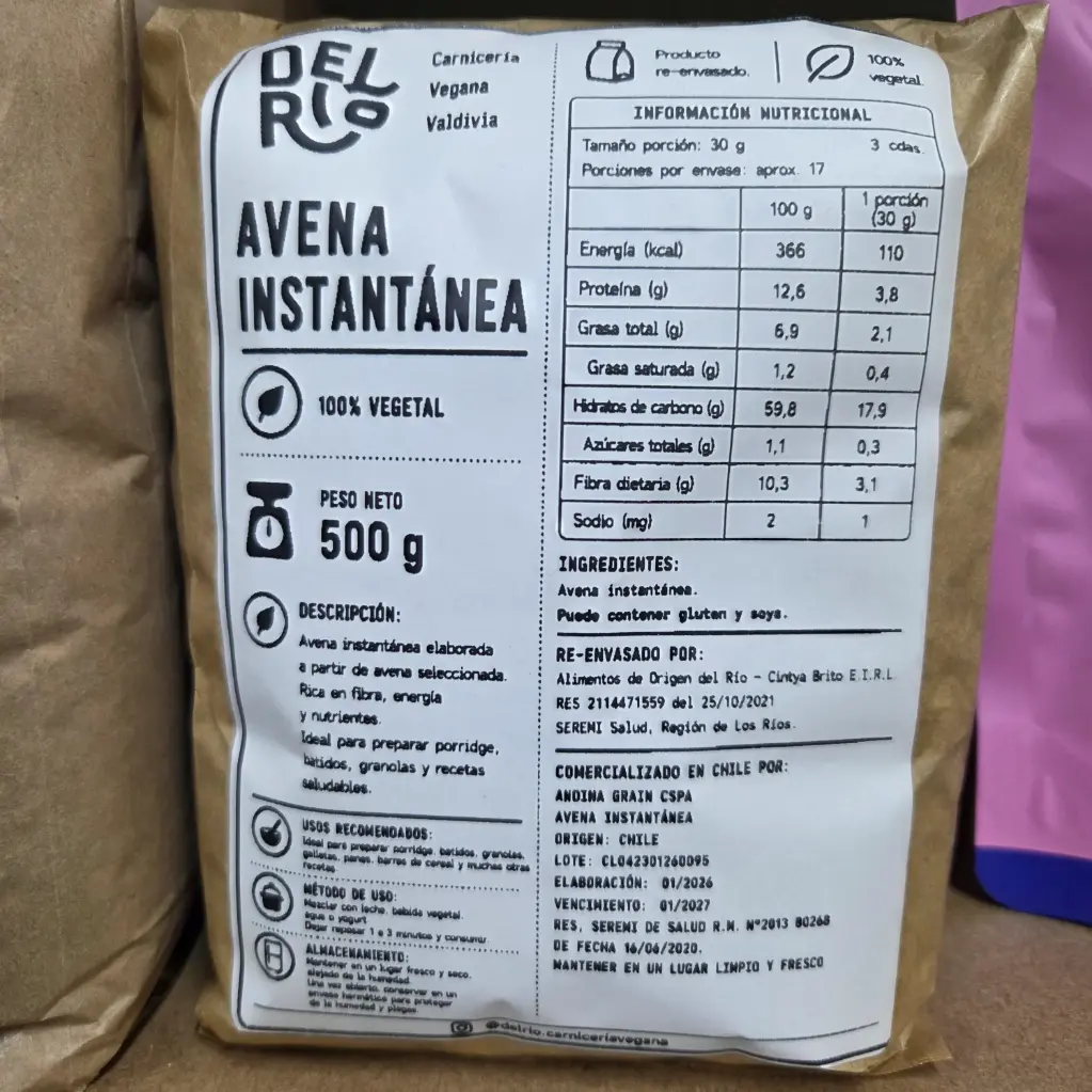 Avena Instantánea 500 gramos