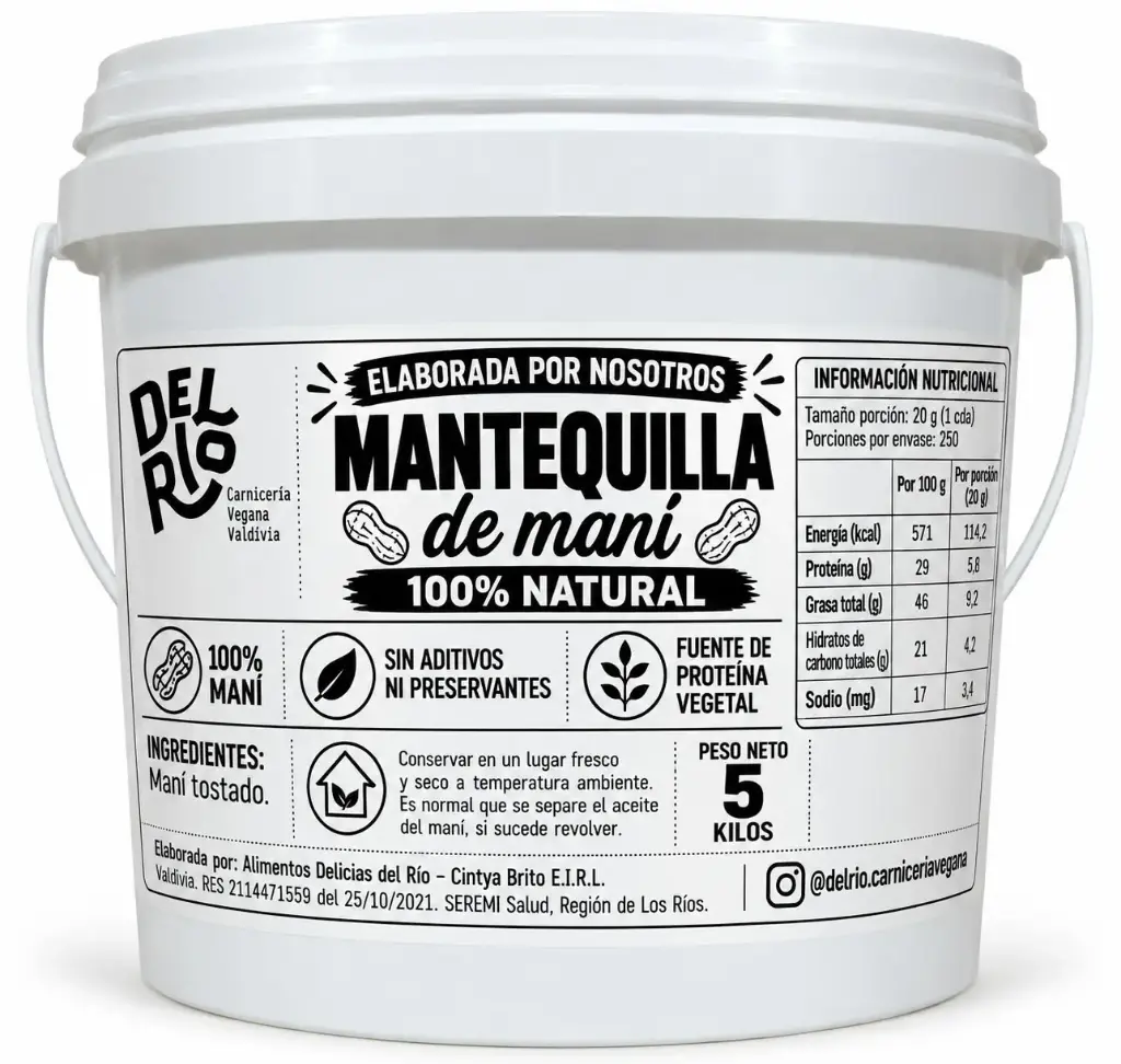 Mantequilla maní 5 kilos Del Río PREVENTA