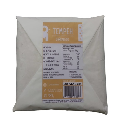 Tempeh tradicional garbanzo