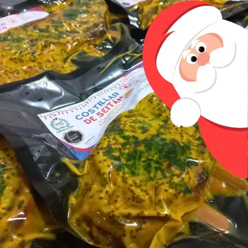 Costillar de seitán a la mostaza