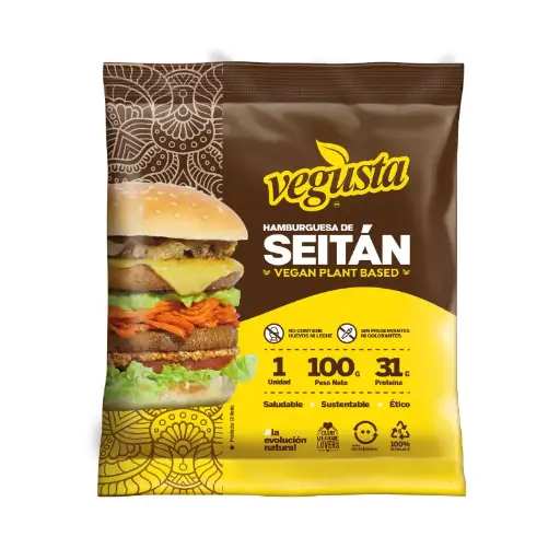 Hamburguesa de seitán Vegusta