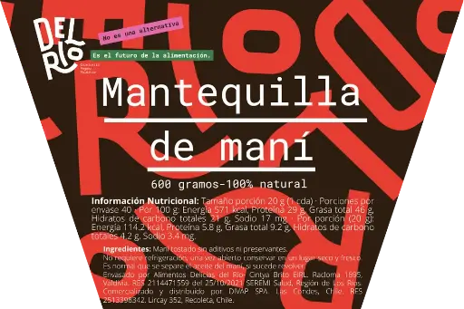 Mantequilla maní 600g Del Río